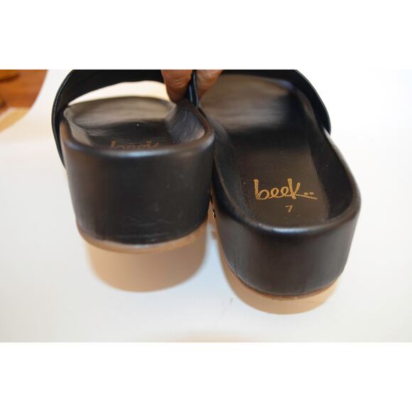 Beek Pelican Leather Platform Sandal Size 7 - Picture 6 of 7